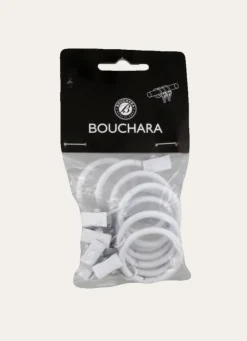Sale Bouchara ANNEAUX À PINCES POUR RIDEAUX - BOÎTE DE 10 BLANC