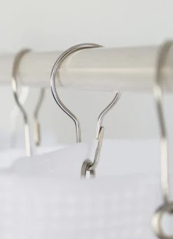 Sale Bouchara ANNEAUX DE DOUCHE METAL ARGENT