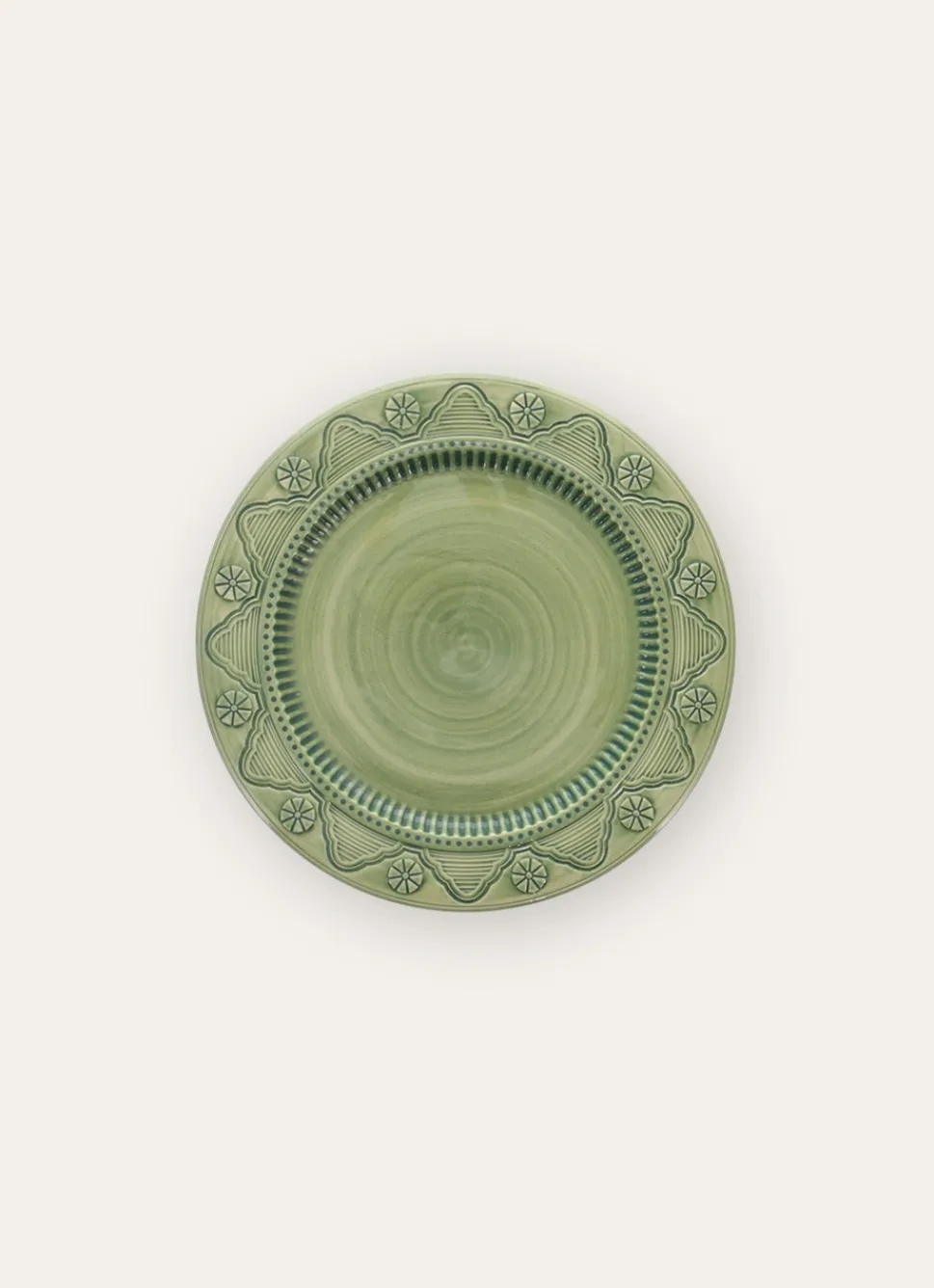 Best Bouchara ASSIETTE À DESSERT EN GRÈS PEINTE À LA MAIN LEGEND vert
