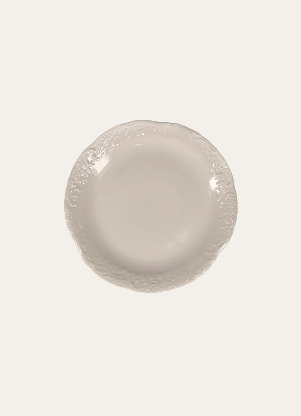 Outlet Bouchara ASSIETTE À DESSERT EN GRÈS ORNEMENTÉ CREME