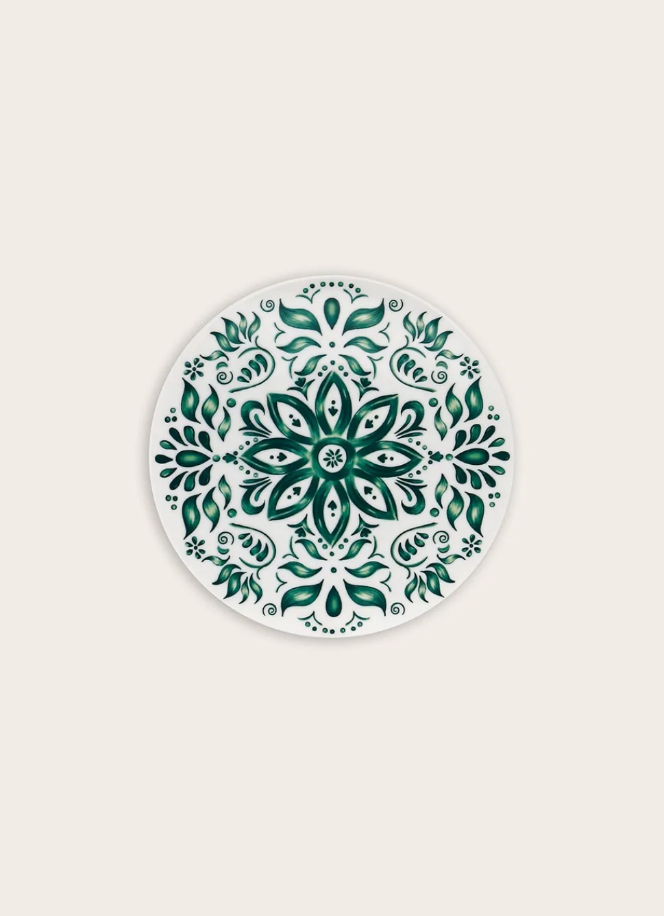 New Bouchara ASSIETTE À DESSERT EN PORCELAINE COLORÉE vert