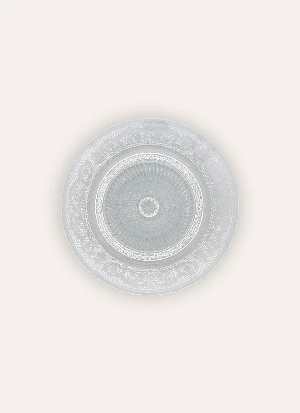 Sale Bouchara ASSIETTE À PAIN EN VERRE À MOTIFS GRAVÉS TRANSPARENT