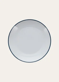 Online Bouchara ASSIETTE DESSERT RAYURE TRANSAT BLANC / MARINE