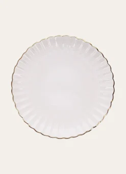 Bouchara ASSIETTE PLATE CHARME BLANC / DORÉ