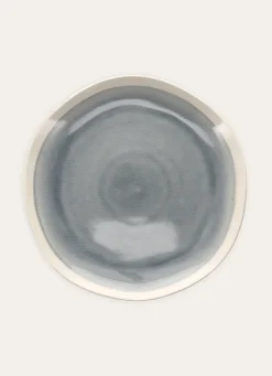 New Bouchara ASSIETTE PLATE EN GRÈS RÉACTIF BLEU