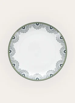 Online Bouchara ASSIETTE PLATE EN PORCELAINE FLORE vert