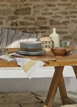 Sale Bouchara ASSIETTE PLATE UNIE EN FAÏENCE LICHEN