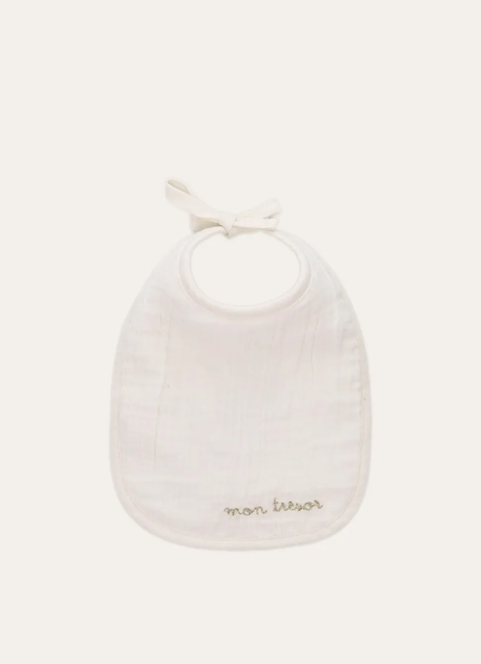 Online Bouchara BAVOIR EN GAZE DE COTON AVEC BRODERIE ÉCRU