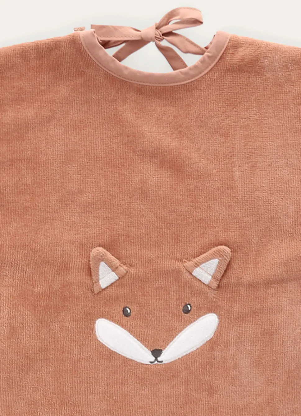 Discount Bouchara BAVOIR MANCHES LONGUES EN ÉPONGE RENARD BRODÉ ROUX