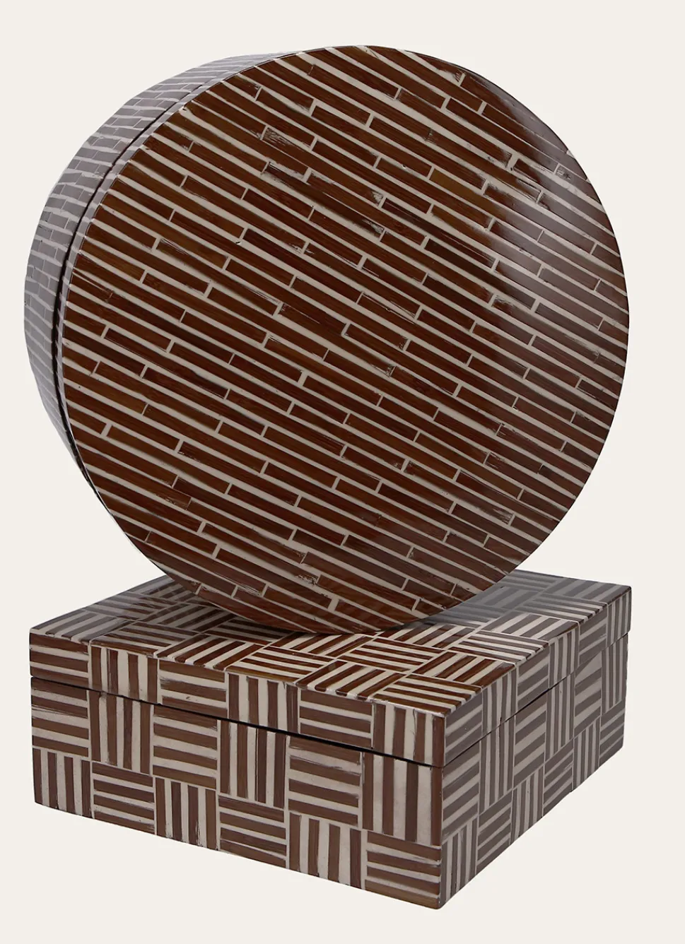 Best Bouchara BOÎTE BAMBOU CARRÉE NOISETTE