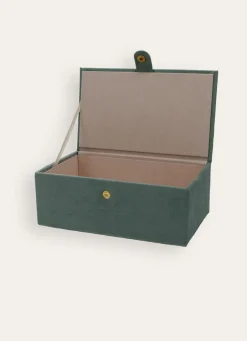 Online Bouchara BOÎTE DE RANGEMENT EN VELOURS - GRANDE VERT D'EAU VERT D'EAU
