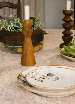 Clearance Bouchara BOUGEOIR EN BOIS DE MANGUIER POUR BOUGIE FLAMBEAU MARRON