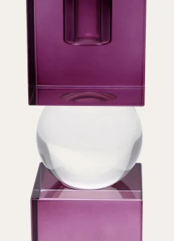 New Bouchara BOUGEOIR EN CRISTAL VIOLET/TRANSPARENT