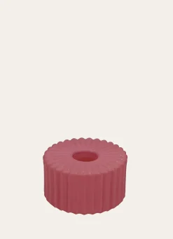 Hot Bouchara BOUGEOIR EN VERRE COLORÉ RÉVERSIBLE ROSE FONCE