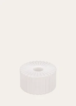 Clearance Bouchara BOUGEOIR EN VERRE COLORÉ RÉVERSIBLE BLANC