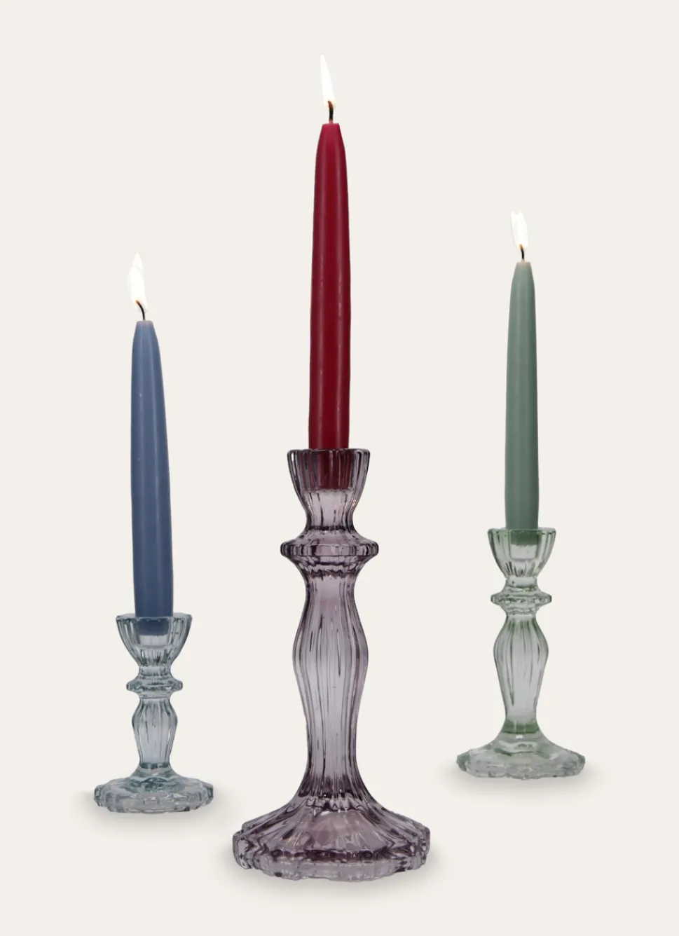 Bouchara BOUGEOIR EN VERRE ESPRIT CHANDELIER PARME