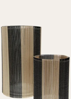 Online Bouchara BOUGEOIR EN VERRE ET BAMBOU PETIT MODÈLE BOIS / NOIR