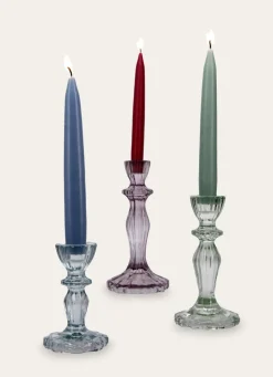 Bouchara BOUGEOIR EN VERRE TEINTÉ H11 CM BLEU