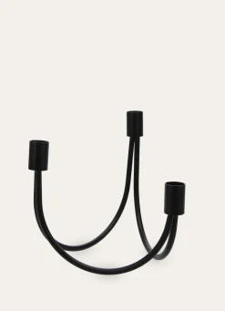 Hot Bouchara BOUGEOIR MODERNE EN MÉTAL À 3 BRANCHES NOIR