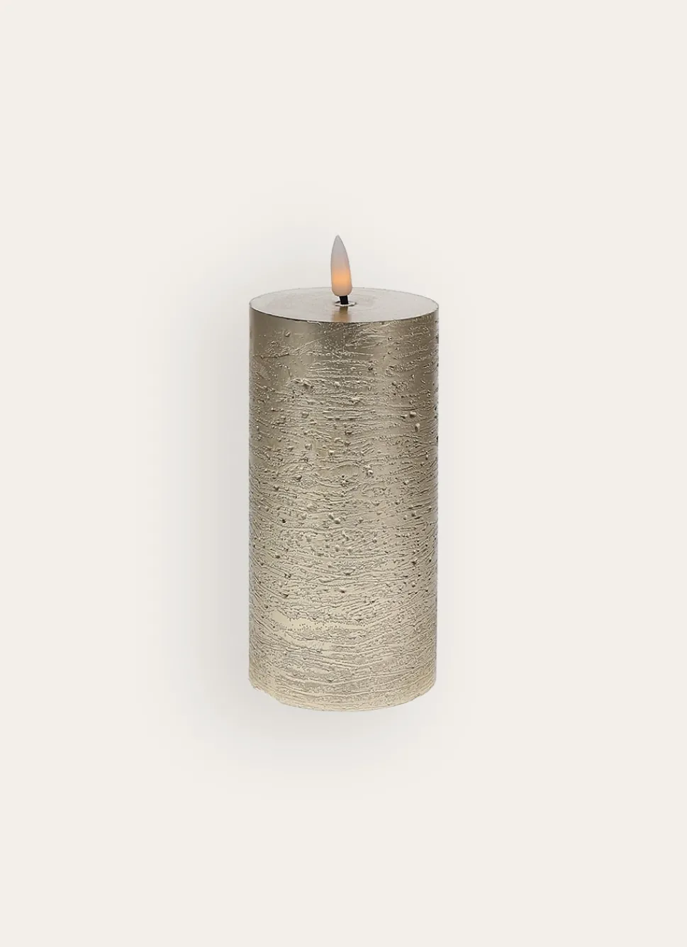 Discount Bouchara BOUGIE LED EN CIRE EFFET FLAMME VACILLANTE DORE