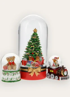 Online Bouchara BOULE À NEIGE LUMINEUSE - SAPIN DÉCORÉ ET CHIENS ROUGE