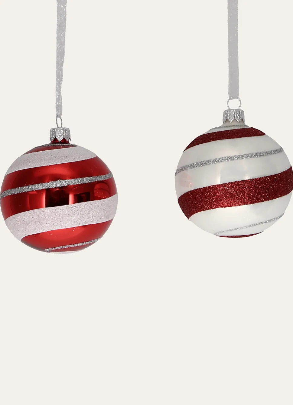 Bouchara BOULE À RAYURES ET PAILLETTES (MODÈLE ALÉATOIRE) RUBIS
