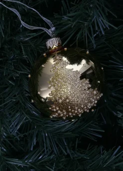 Sale Bouchara BOULE EN VERRE SAPIN À PAILLETTES DORÉ