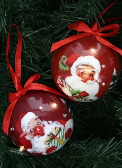 Outlet Bouchara BOULE LUMINEUSE PÈRE-NOËL (MODÈLE ALÉATOIRE) RUBIS