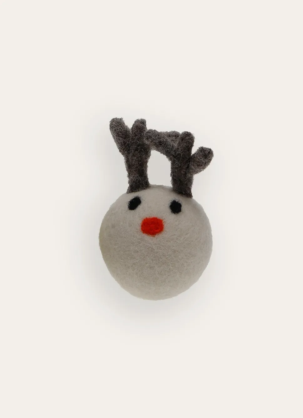 Outlet Bouchara BOULE TÊTE DE RENNE EN LAINE NATURELLE BLANC