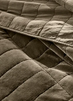 Bouchara BOUT DE LIT EN VELOURS DE COTON MATELASSÉ BRUN