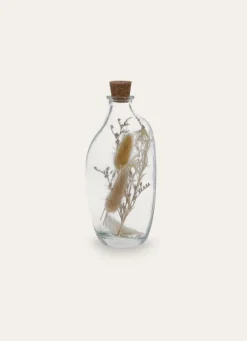 Discount Bouchara BOUTEILLE EN VERRE AVEC FLEURS SÉCHÉES TRANSPARENT