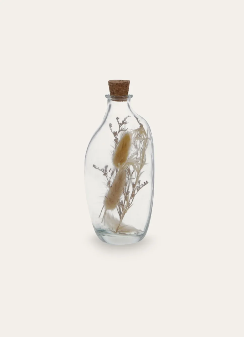 Discount Bouchara BOUTEILLE EN VERRE AVEC FLEURS SÉCHÉES TRANSPARENT