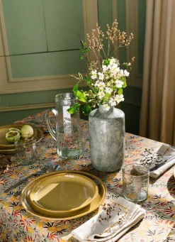 Hot Bouchara CARAFE EN VERRE EMBOSSÉ VERT CLAIR