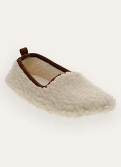 Hot Bouchara CHAUSSONS UNIS EN SHERPA ACHILLE BLANC