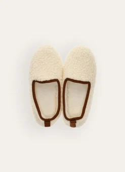 Hot Bouchara CHAUSSONS UNIS EN SHERPA ACHILLE BLANC