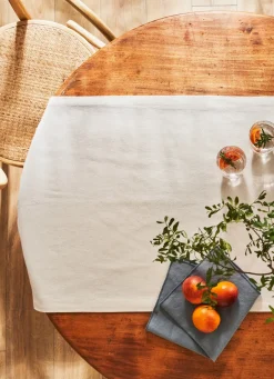 Outlet Bouchara CHEMIN DE TABLE EN COTON UNI CRAIE