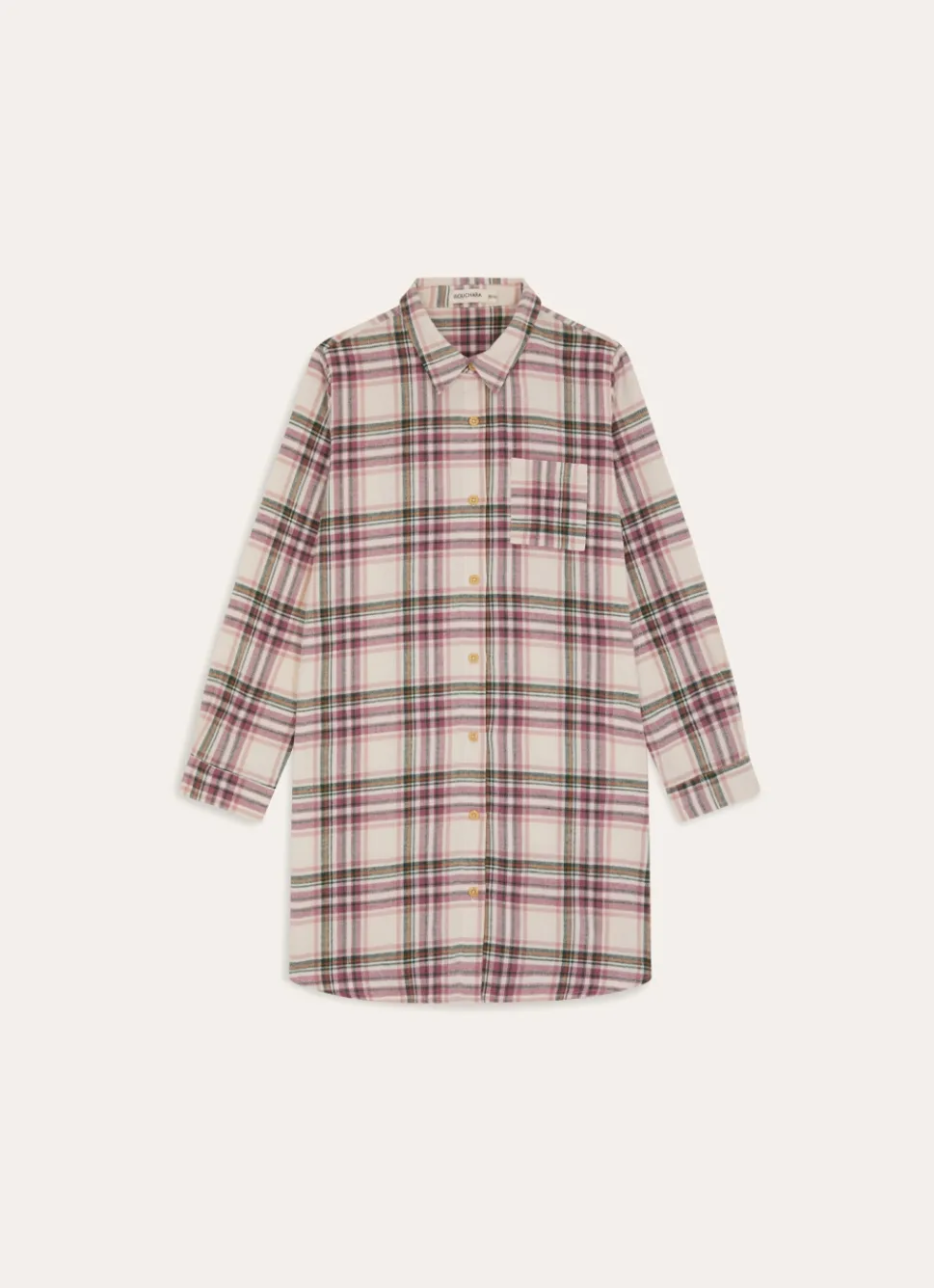 Bouchara CHEMISE DE NUIT EN COTON FIL TEITNT CAROW MAUVE