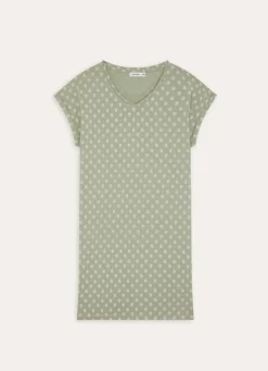 Discount Bouchara CHEMISE DE NUIT EN COTON MODAL IMPRIMÉ vert