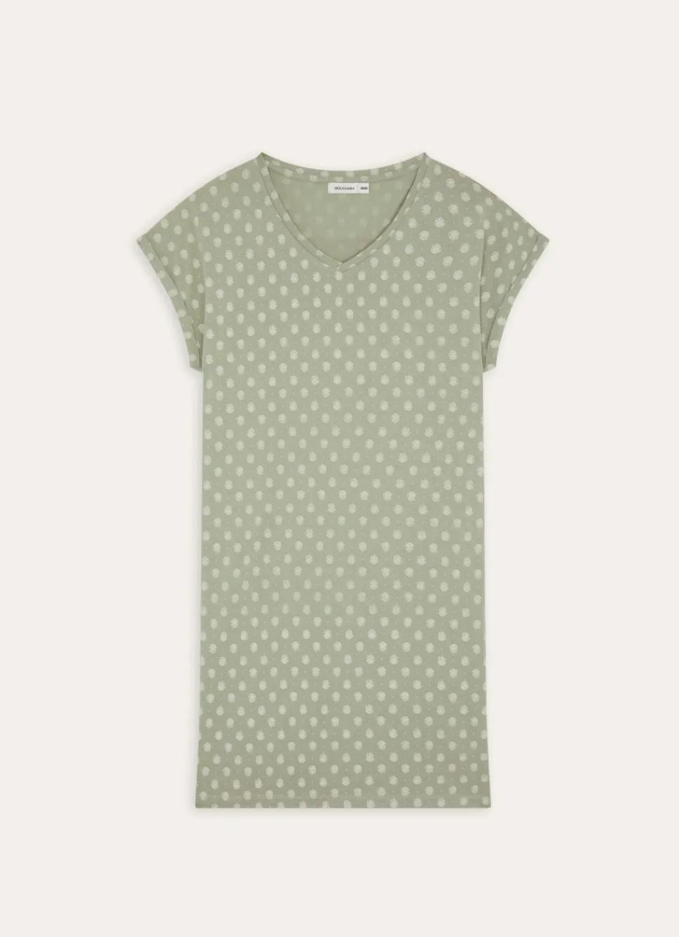 Discount Bouchara CHEMISE DE NUIT EN COTON MODAL IMPRIMÉ vert