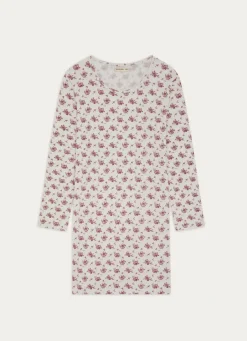 Hot Bouchara CHEMISE DE NUIT IMPRIMÉE MANCHES LONGUES GRENAT