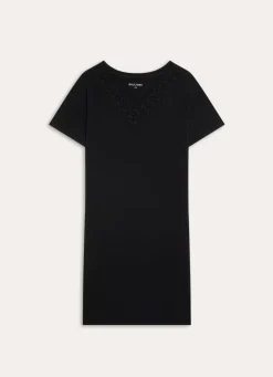 Sale Bouchara CHEMISE DE NUIT MANCHES COURTES DÉTAIL DENTELLE Noir