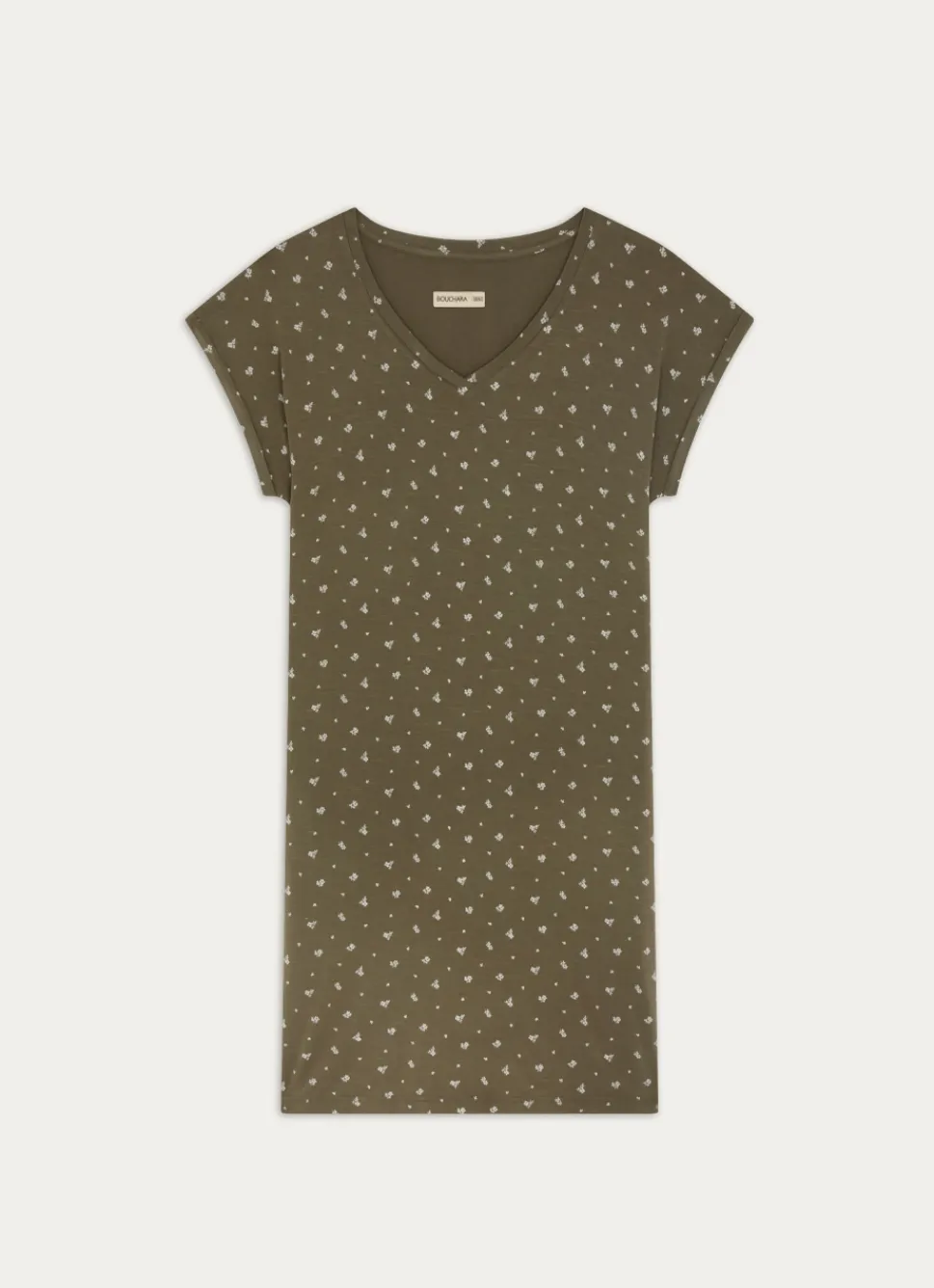 Best Bouchara CHEMISE DE NUIT MANCHES COURTES RIMO KAKI