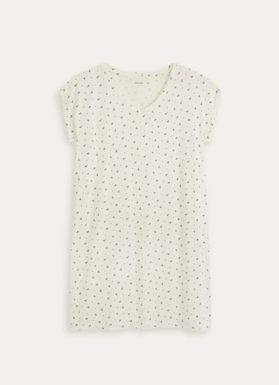 Hot Bouchara CHEMISE DE NUIT MANCHES COURTES RIMO ÉCRU