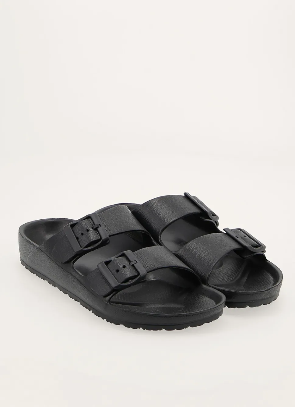 Bouchara CLAQUETTES EN PLASTIQUE À DOUBLE BOUCLES Noir