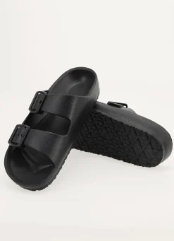 Bouchara CLAQUETTES EN PLASTIQUE À DOUBLE BOUCLES Noir