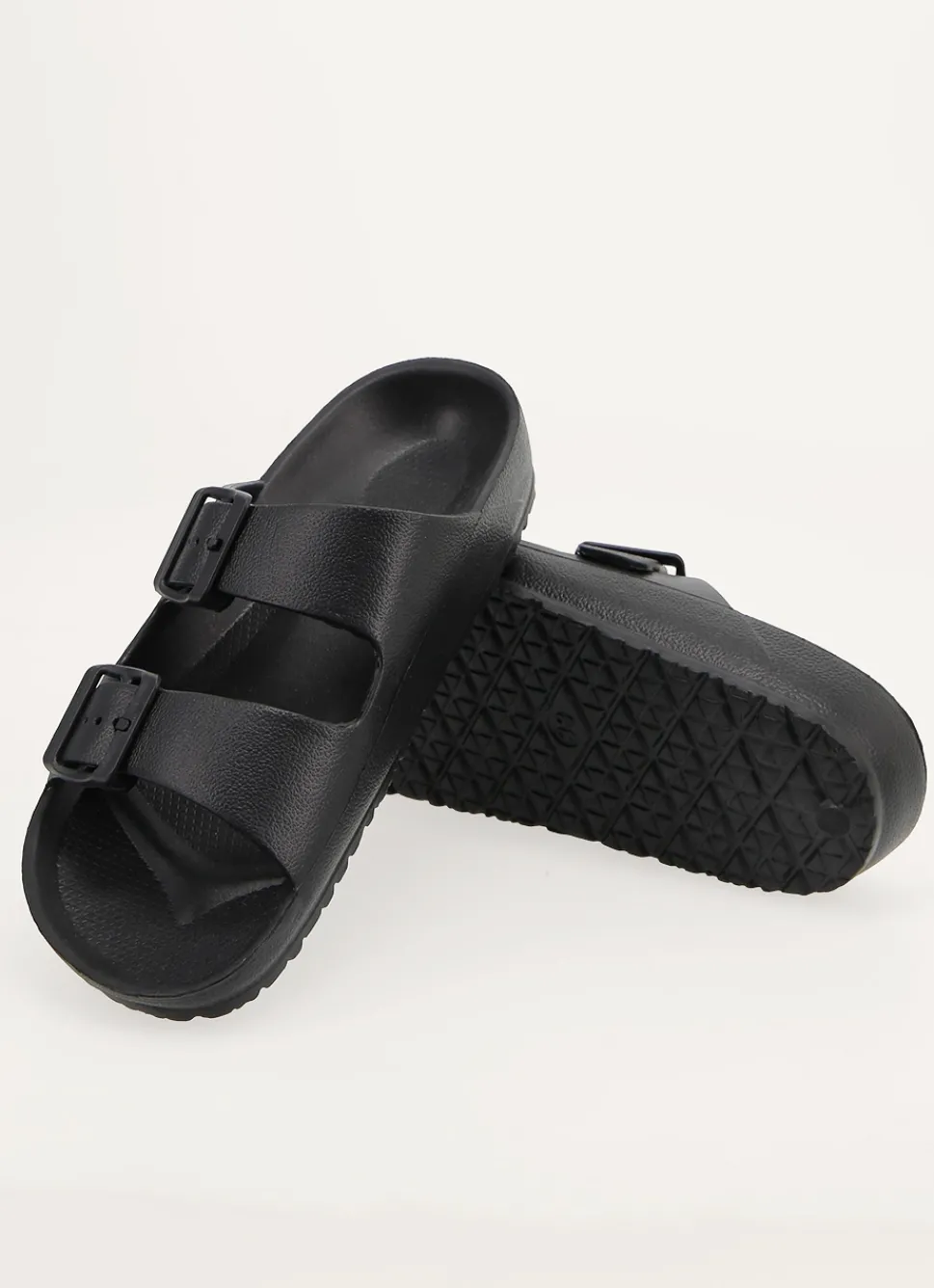 Bouchara CLAQUETTES EN PLASTIQUE À DOUBLE BOUCLES Noir