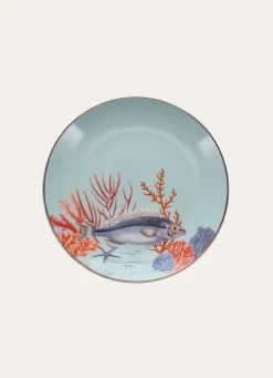 Clearance Bouchara COFFRET 4 ASSIETTES BLEU MULTICOLORE