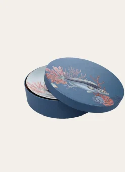 Clearance Bouchara COFFRET 4 ASSIETTES BLEU MULTICOLORE