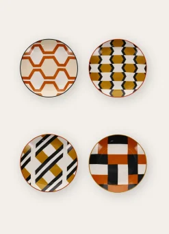 Clearance Bouchara COFFRET DE 4 ASSIETTES À DESSERT ARCHI MULTICOLORE