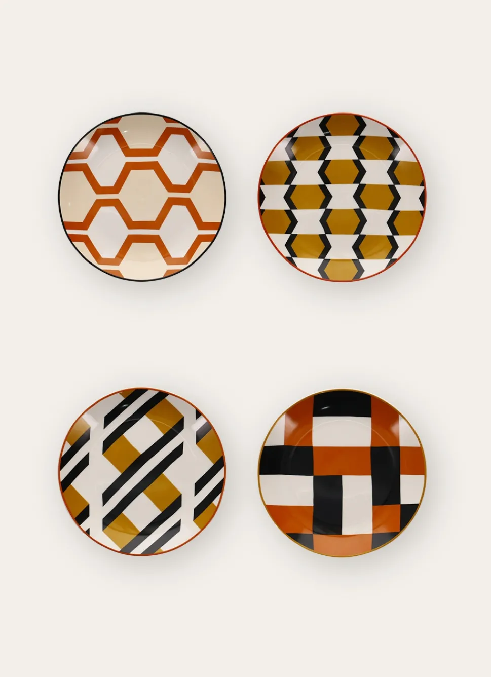 Clearance Bouchara COFFRET DE 4 ASSIETTES À DESSERT ARCHI MULTICOLORE